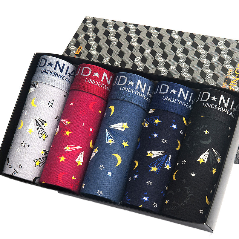 5Pcs/lot Men Underwear Cotton  - огляд і ціна Boxer Brief Pack Cotton