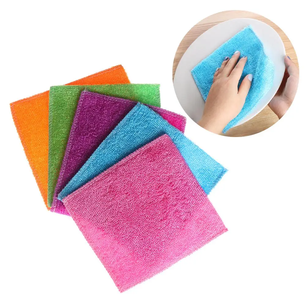 1/5PCS Cleaning Rags Anti-grea - огляд і ціна Bamboo Fiber Trunk