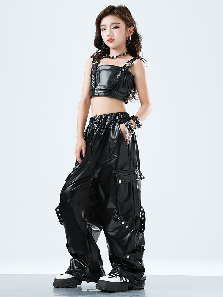 Kid Kpop Hip Hop Clothing Blac - огляд і ціна Suspender Tank Top