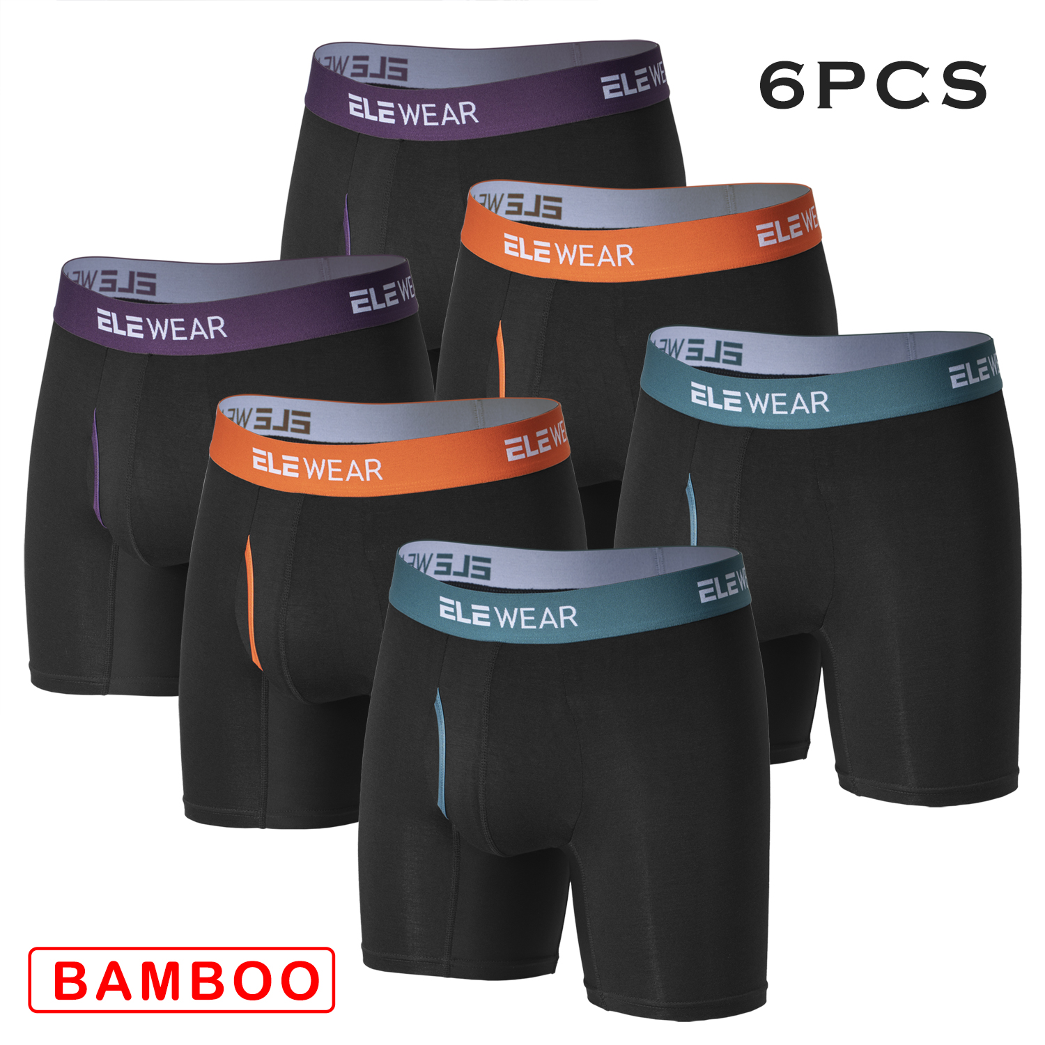 6 pcs Bamboo Men Underwear Wit - огляд і ціна Boxer Shorts Modal