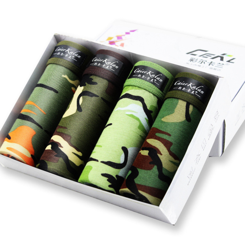 4pcs/lot Camouflage Boxer Men  - огляд і ціна Multi Pack Underwear
