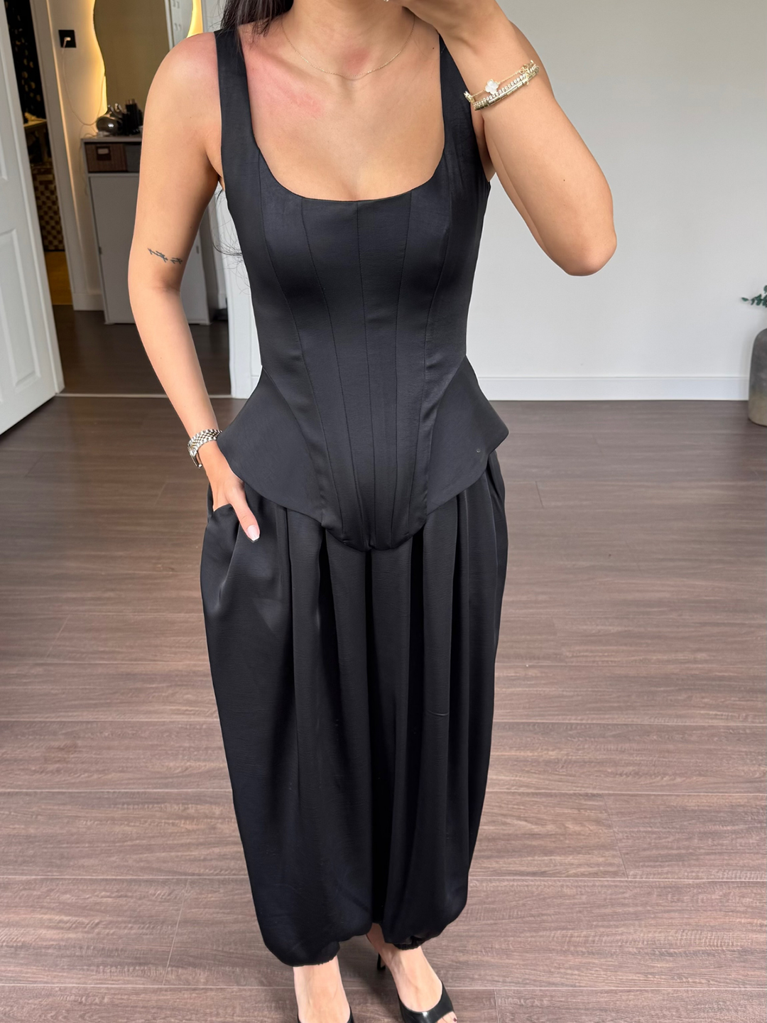 Laru Women Satin 2 Piece Outfi - огляд і ціна Suspender Tank Top
