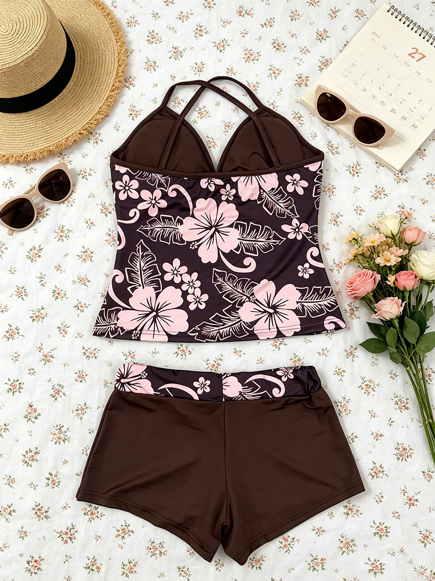 Y2K Ladies Tropical Hibiscus M - огляд і ціна Suspender Tank Top