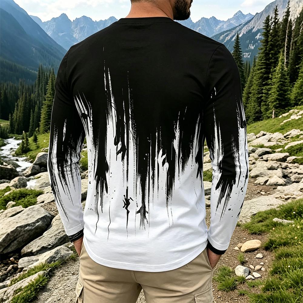 Men's Gradient Ink Splash Long - огляд і ціна Base Layer Top