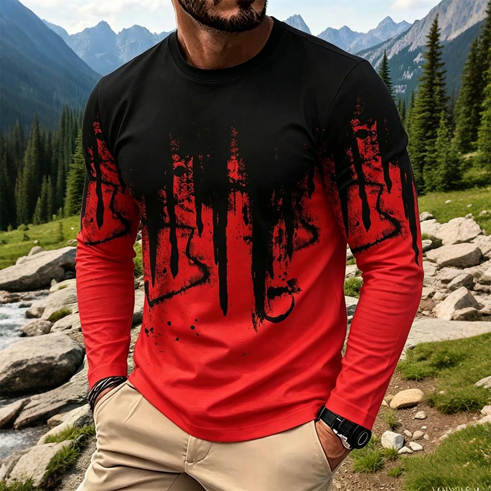 Men's Gradient Ink Splash Long - огляд і ціна Base Layer Top
